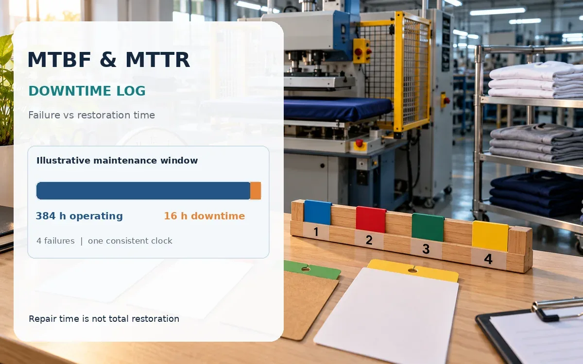 MTBF and MTTR Calculation From Equipment Downtime Logs