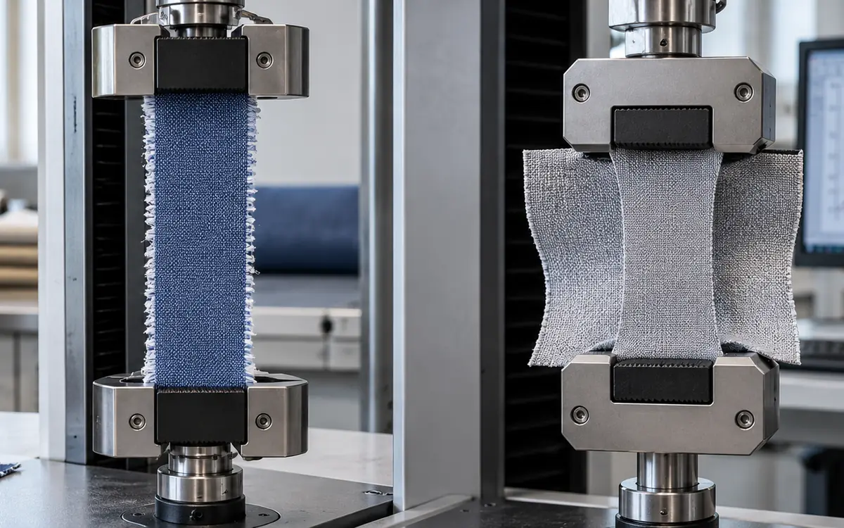 Fabric Tensile Strength Testing with Strip and Grab Methods