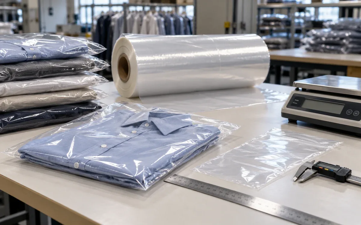 Garment Polybag Consumption and Cost from Film Dimensions