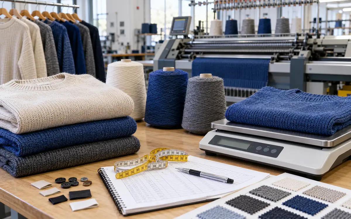 Sweater Yarn Consumption from Sample Weight and Production Yield