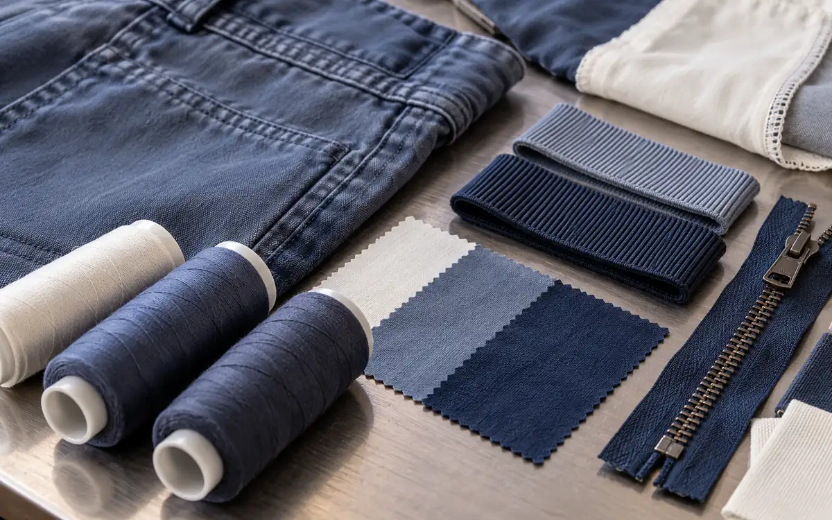 Garment Dyeing Readiness for Shell, Thread and Trims — process illustration