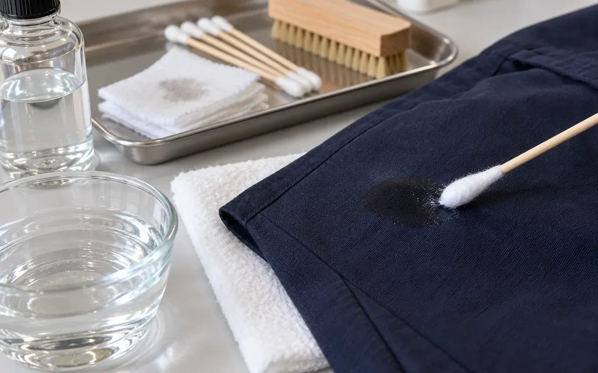 Garment Stain Diagnosis and Controlled Spot Cleaning — process illustration