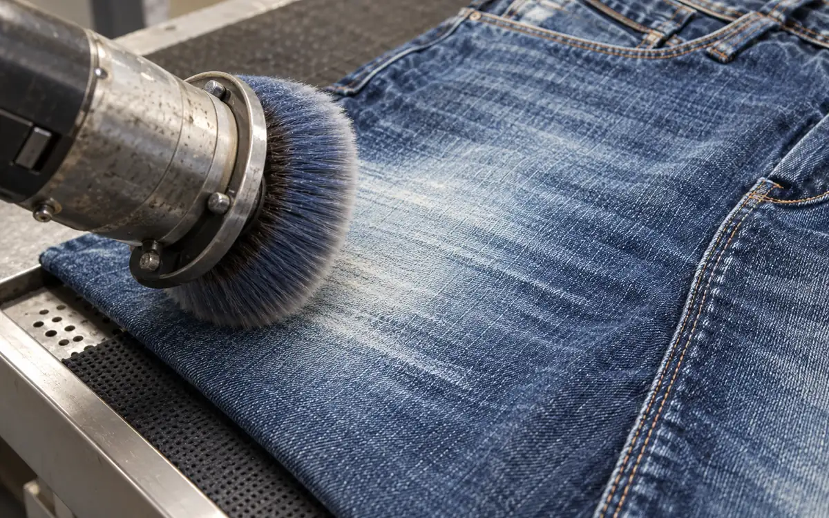 Replace Denim Sandblasting with Validated Finishing Alternatives — process illustration