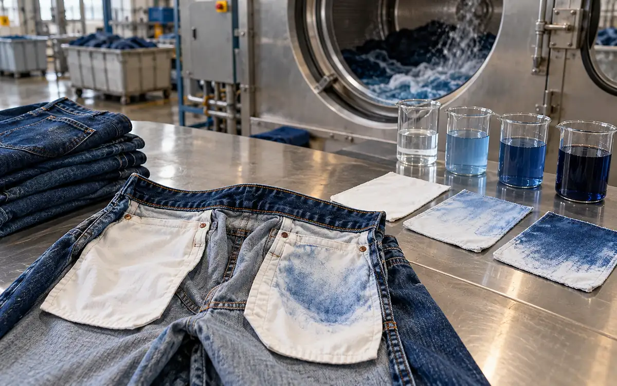 Denim Backstaining Causes and Wash Trial Diagnosis